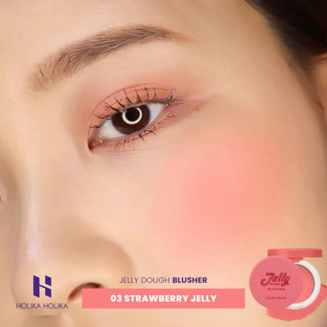 Гелеві рум'яна Holika Jelly Dough Blusher Ad 03 Strawberry Jelly, фото 3 Гелеві рум'яна Holika Jelly Dough Blusher Ad 03 Strawberry Jelly, фото 3